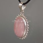 colgante cuarzo rosa