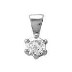 colgante diamante solitario