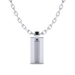 colgante plata hombre