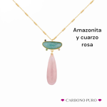 collar cuarzo rosa