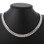 collar de plata hombre