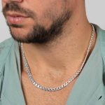 collar de plata hombre