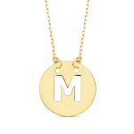 collar inicial oro