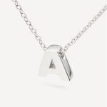 collar inicial plata