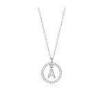 collar inicial plata