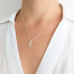 collar inicial plata