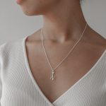 collar inicial plata